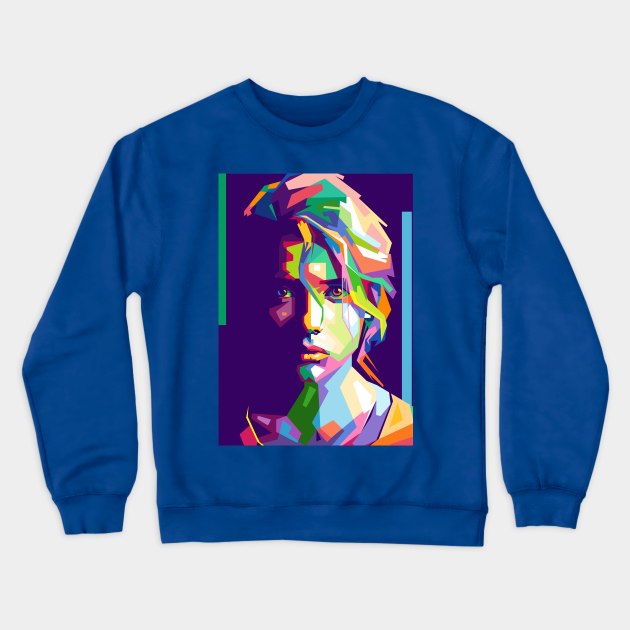 GIRL POP ART Crewneck Sweatshirt by erikhermawann22